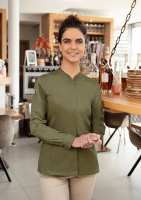 Karlowsky Langarm Damenkochjacke green-generation moosgrün 36