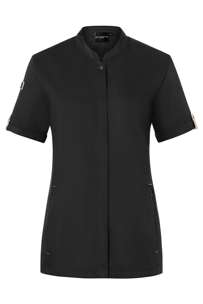 Karlowsky Kurzarm Damenkochjacke green-generation schwarz