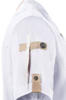 Karlowsky Kurzarm Damenkochjacke green-generation weiss