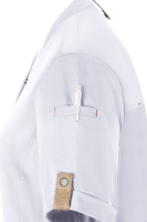 Karlowsky Kurzarm Damenkochjacke green-generation weiss