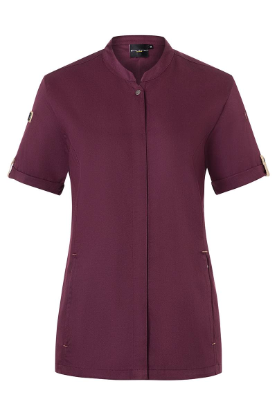 Karlowsky Kurzarm Damenkochjacke green-generation aubergine