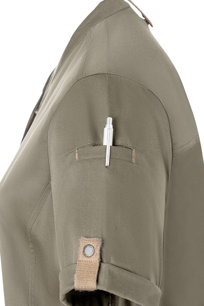 Karlowsky Kurzarm Damenkochjacke green-generation salbei