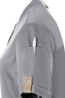 Karlowsky Kurzarm Damenkochjacke green-generation platingrau