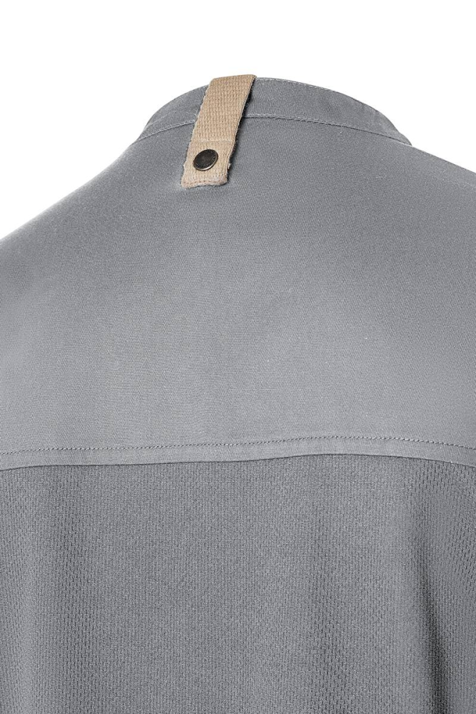 Karlowsky Kurzarm Damenkochjacke green-generation platingrau