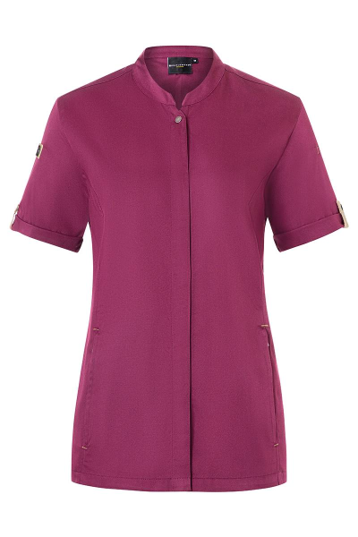 Karlowsky Kurzarm Damenkochjacke green-generation fuchsia