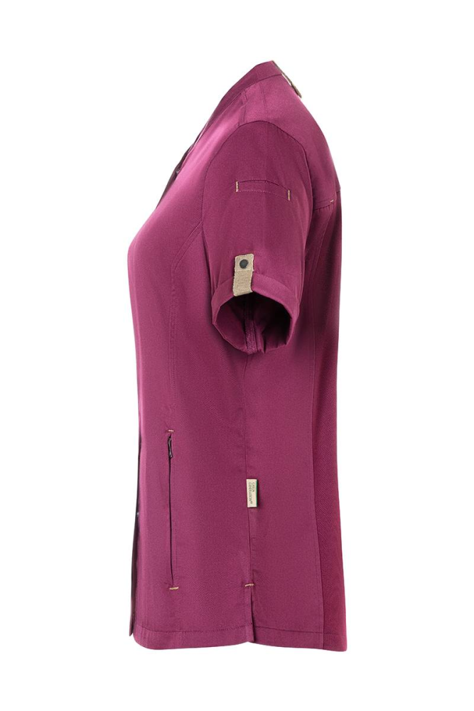 Karlowsky Kurzarm Damenkochjacke green-generation fuchsia