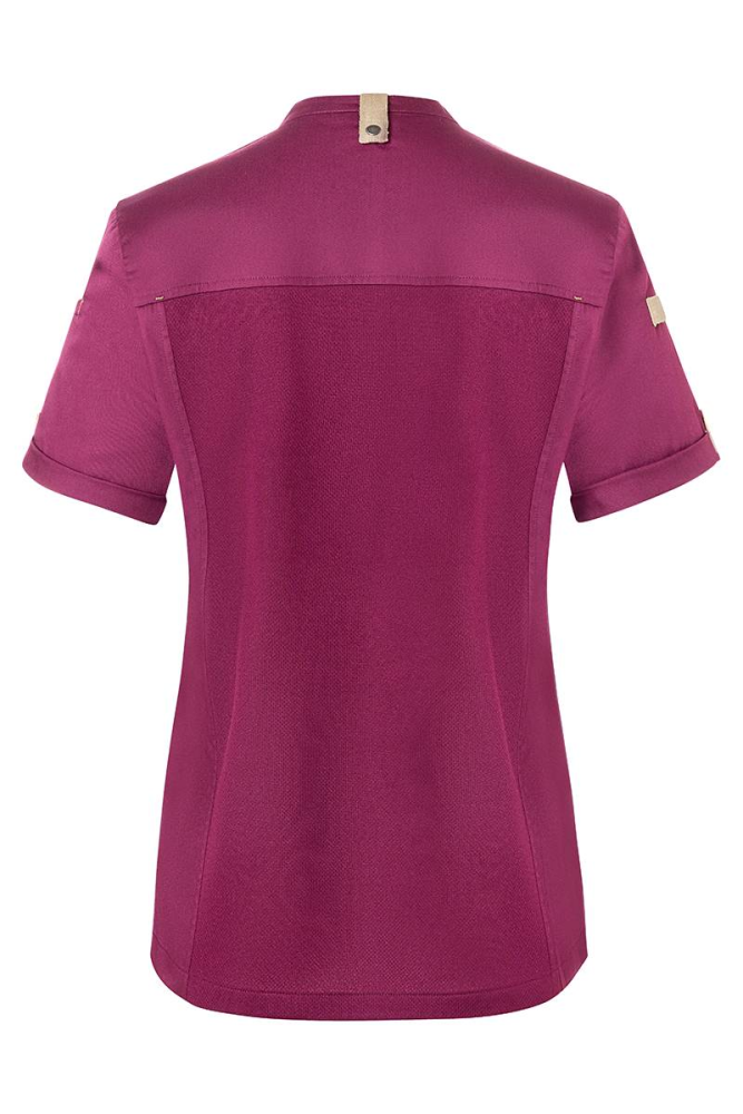 Karlowsky Kurzarm Damenkochjacke green-generation fuchsia