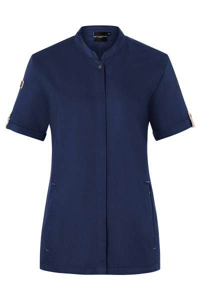 Karlowsky Kurzarm Damenkochjacke green-generation stahlblau