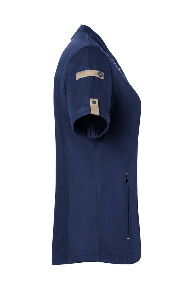 Karlowsky Kurzarm Damenkochjacke green-generation stahlblau