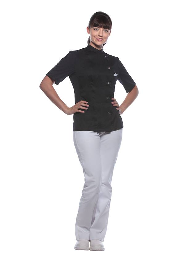 Karlowsky Damenkochjacke Greta, schwarz