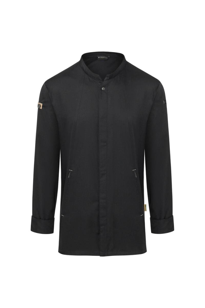 Karlowsky Langarm Kochjacke green-generation, Herren schwarz