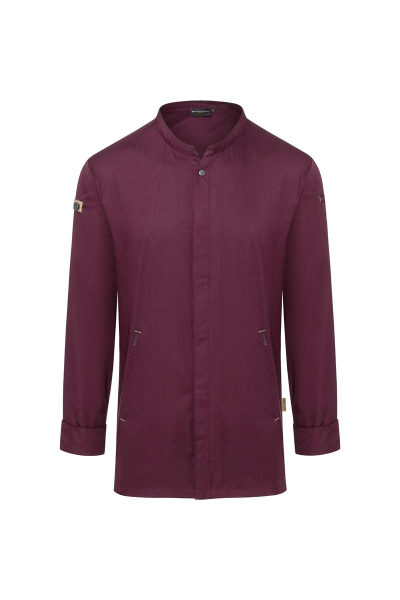 Karlowsky Langarm Kochjacke green-generation, Herren aubergine