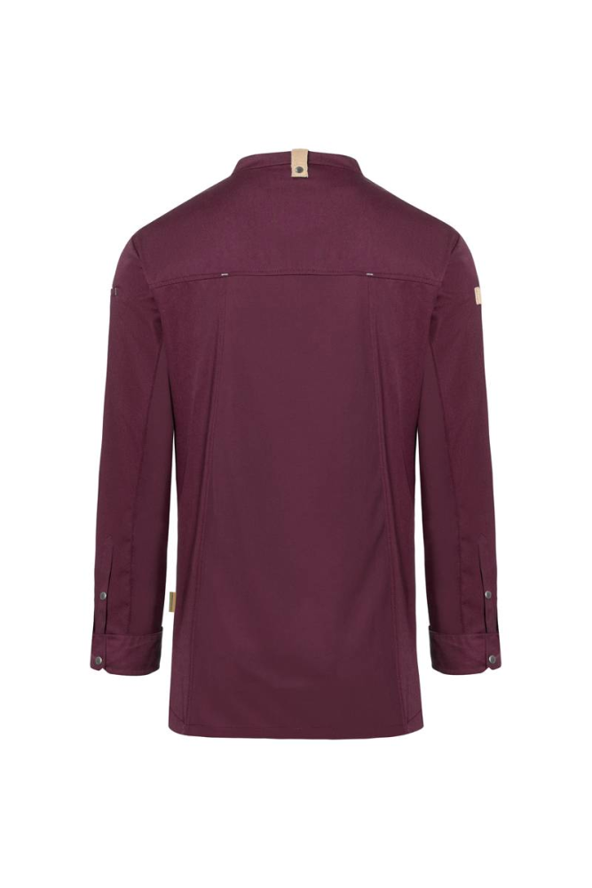 Karlowsky Langarm Kochjacke green-generation, Herren aubergine