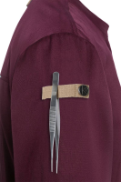 Karlowsky Langarm Kochjacke green-generation, Herren aubergine