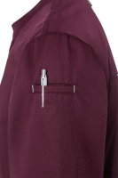Karlowsky Langarm Kochjacke green-generation, Herren aubergine