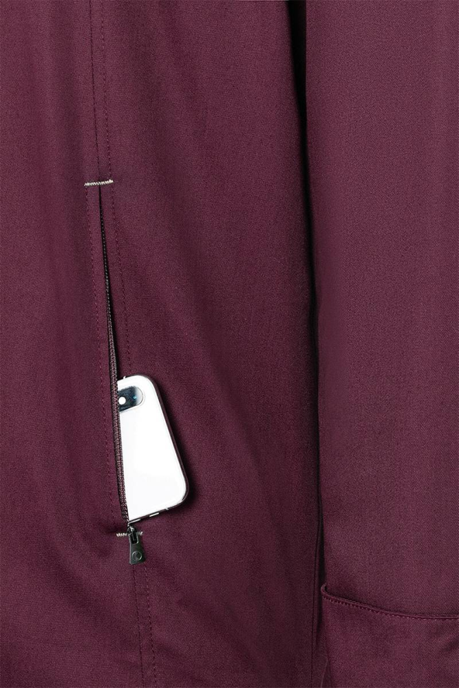Karlowsky Langarm Kochjacke green-generation, Herren aubergine
