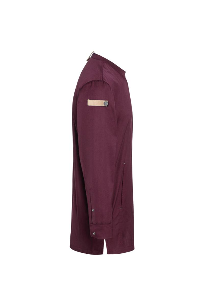 Karlowsky Langarm Kochjacke green-generation, Herren aubergine