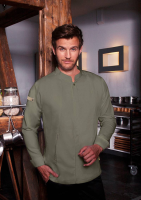 Karlowsky Langarm Kochjacke green-generation, Herren salbei