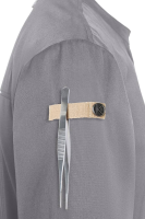 Karlowsky Langarm Kochjacke green-generation, Herren platingrau