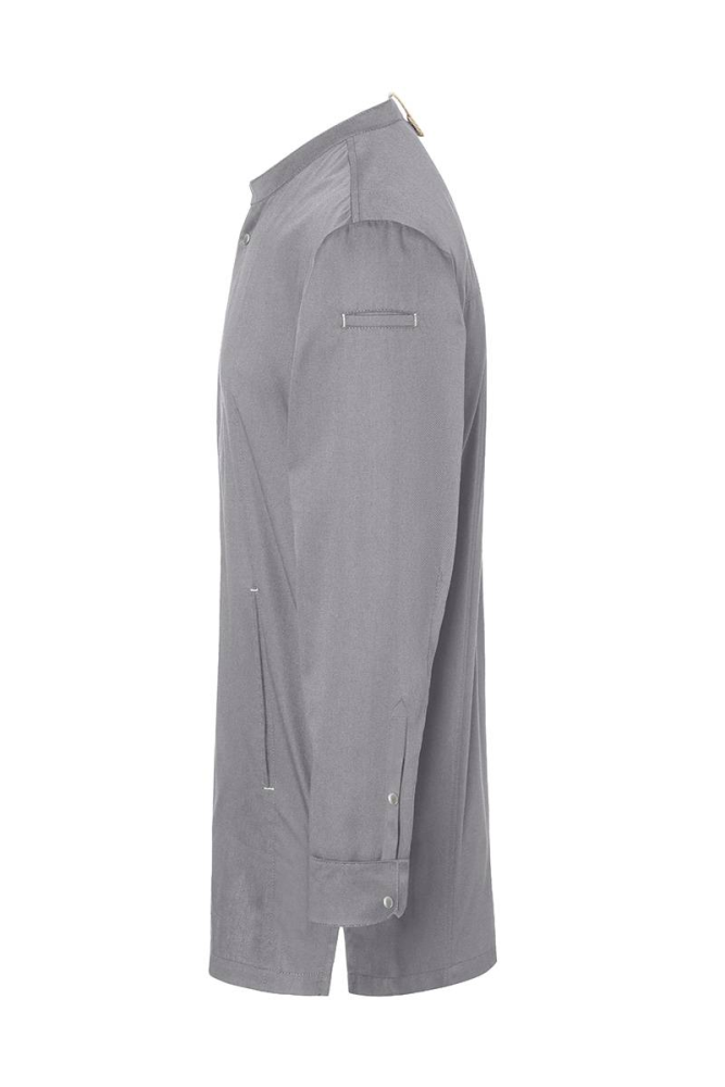 Karlowsky Langarm Kochjacke green-generation, Herren platingrau
