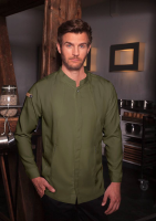 Karlowsky Langarm Kochjacke green-generation, Herren moosgrün