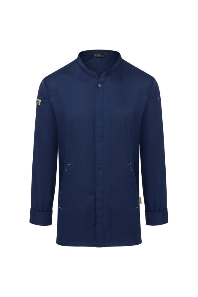 Karlowsky Langarm Kochjacke green-generation, Herren stahlblau