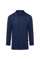 Karlowsky Langarm Kochjacke green-generation, Herren stahlblau