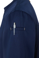 Karlowsky Langarm Kochjacke green-generation, Herren stahlblau