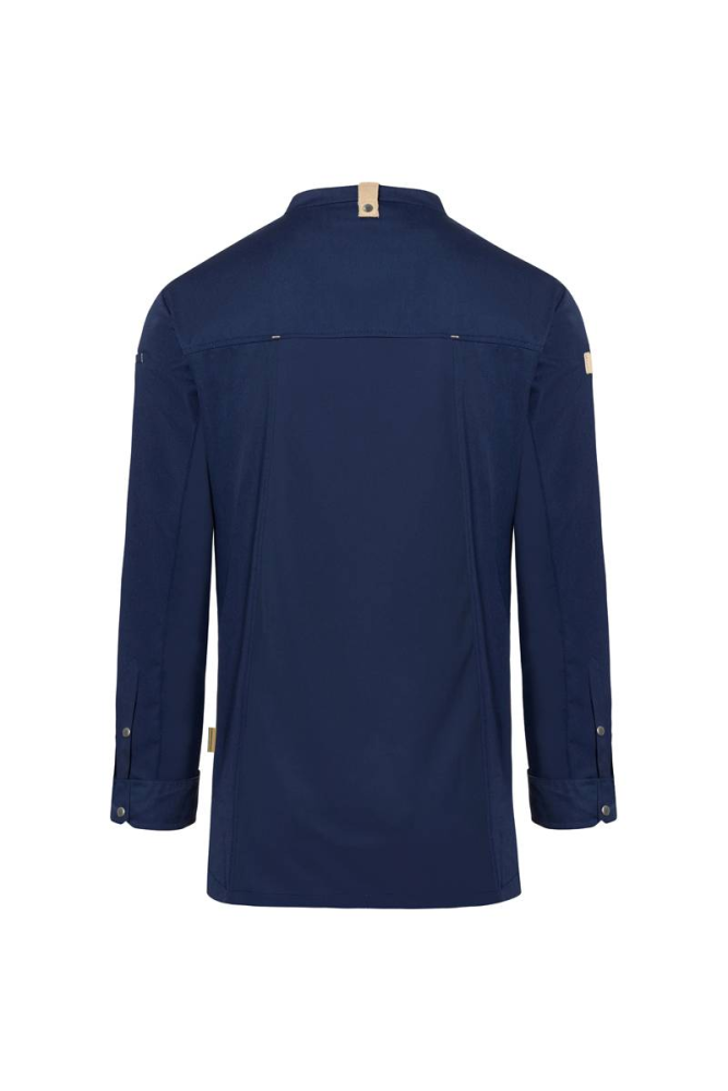 Karlowsky Langarm Kochjacke green-generation, Herren stahlblau