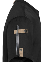 Karlowsky Kurzarm Kochjacke green-generation, Herren schwarz