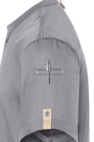 Karlowsky Kurzarm Kochjacke green-generation, Herren platingrau