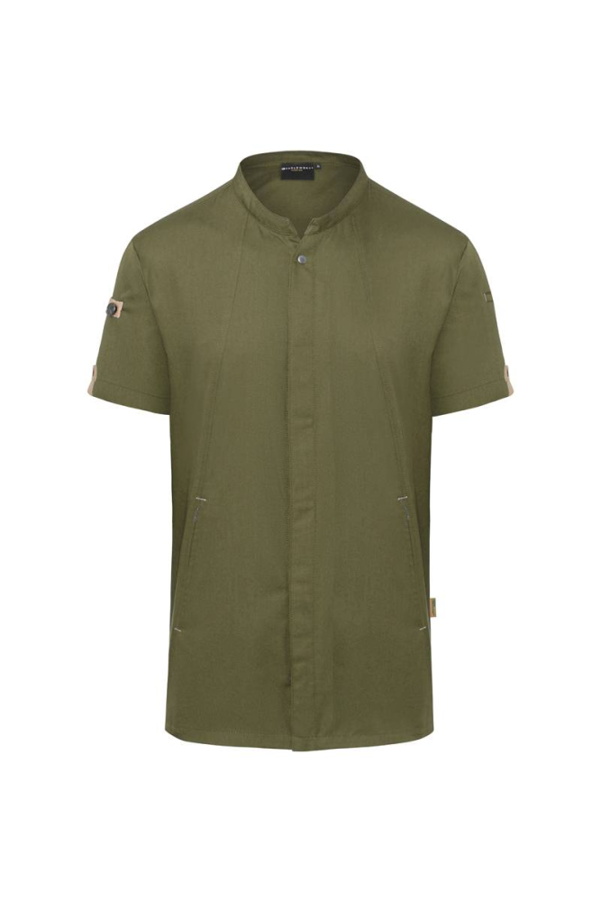 Karlowsky Kurzarm Kochjacke green-generation, Herren moosgrün