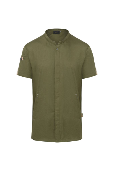 Karlowsky Kurzarm Kochjacke green-generation, Herren moosgrün