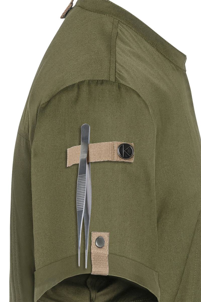 Karlowsky Kurzarm Kochjacke green-generation, Herren moosgrün