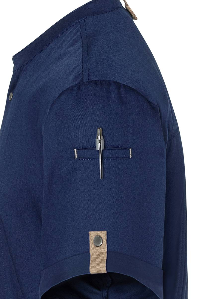 Karlowsky Kurzarm Kochjacke green-generation, Herren stahlblau