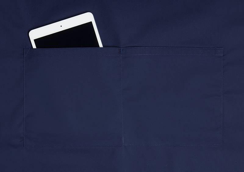 Karlowsky Latzschürze Basic mit Schnalle und Tasche, marine