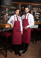 Karlowsky Latzschürze Basic mit Schnalle und Tasche, bordeaux