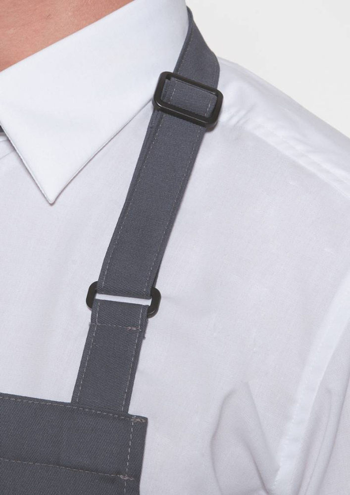 Karlowsky Latzschürze Basic mit Schnalle und Tasche, anthrazit
