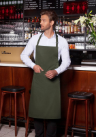 Karlowsky Latzschürze Basic mit Schnalle und Tasche, moosgrün