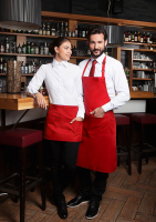 Karlowsky Latzschürze Basic mit Schnalle und Tasche, rot