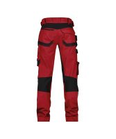 Dassy ® Flux Next, Stretch-Arbeitshose mit Holstertaschen und Kniepolstertaschen, Rot/schwarz, Minus, 58