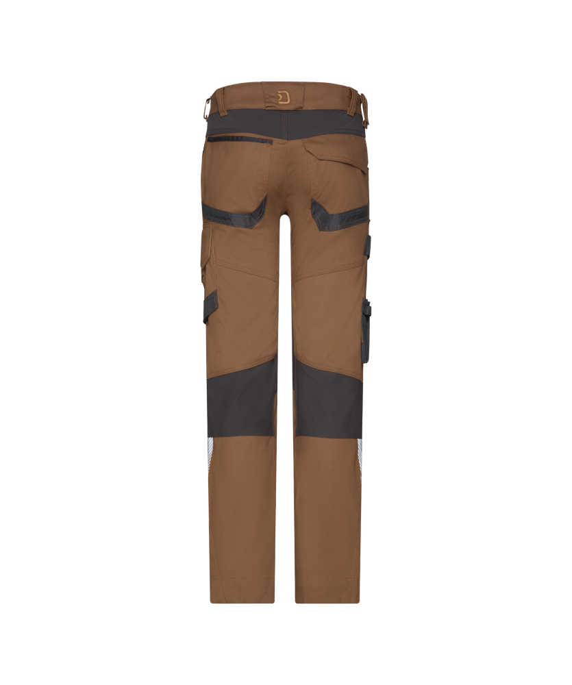 Dassy ® Dynax Next, Stretch-Arbeitshose mit Kniepolstertaschen, Lehmbraun/anthrazitgrau, Standard, 63