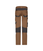 Dassy ® Dynax Next, Stretch-Arbeitshose mit Kniepolstertaschen, Lehmbraun/anthrazitgrau, Plus, 56