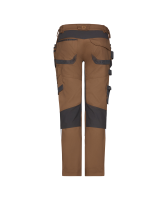 Dassy ® Flux Next, Stretch-Arbeitshose mit Holstertaschen und Kniepolstertaschen, Lehmbraun/anthrazitgrau, Standard, 50