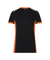 Dassy ® Tampico Women, T-shirt für Damen, Schwarz/fluo orange