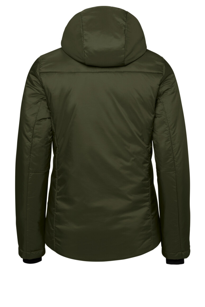 HAKRO Damen Kapuzen-Thermo-Loftjacke, olive, 2XL