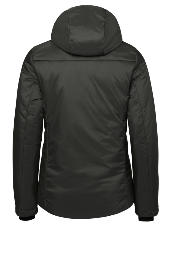 HAKRO Damen Kapuzen-Thermo-Loftjacke, karbongrau, 3XL