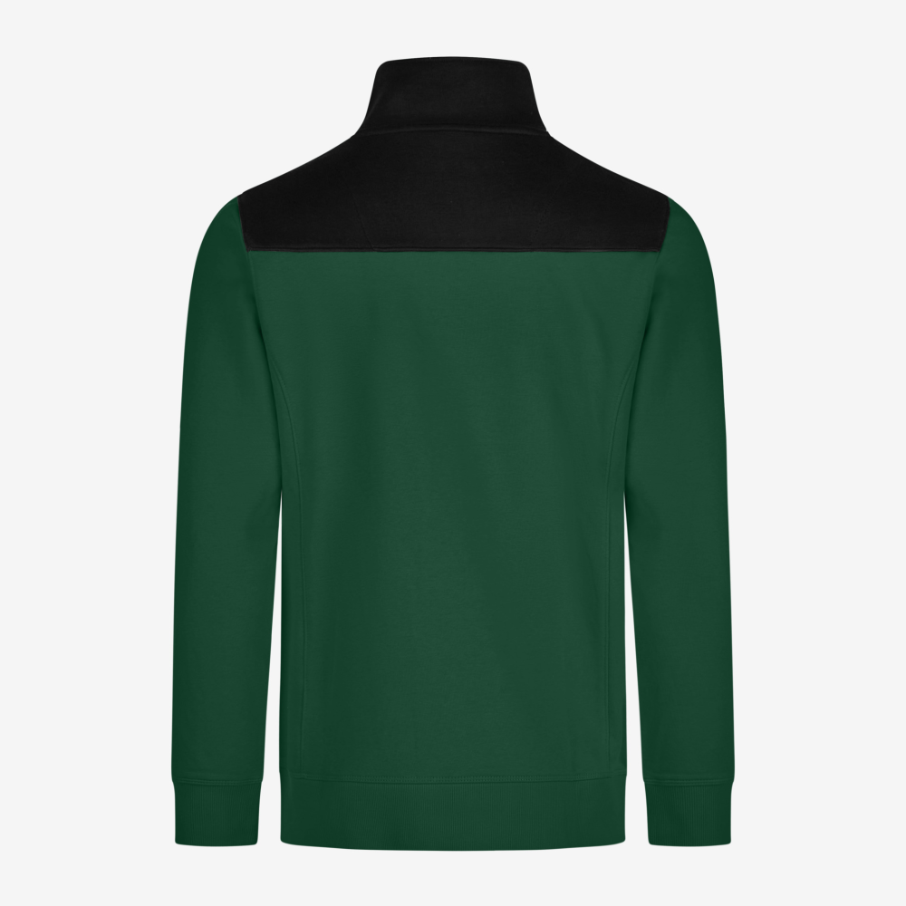 FHB ROB Zip-Sweatshirt, grün-schwarz, Gr. 3XL