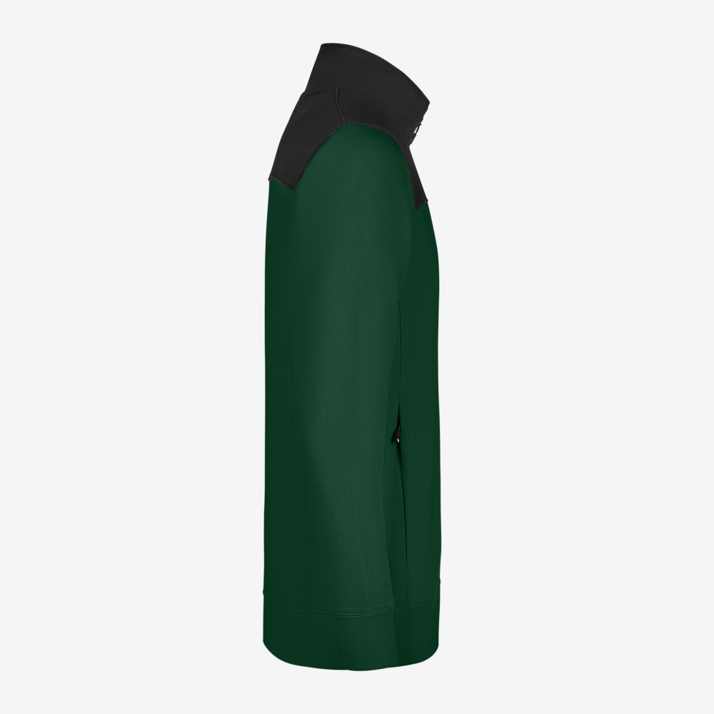 FHB ROB Zip-Sweatshirt, grün-schwarz, Gr. 3XL