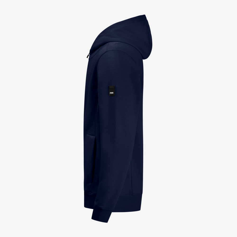 FHB QUENTIN Hoodie Jacke, marine, Gr. 4XL